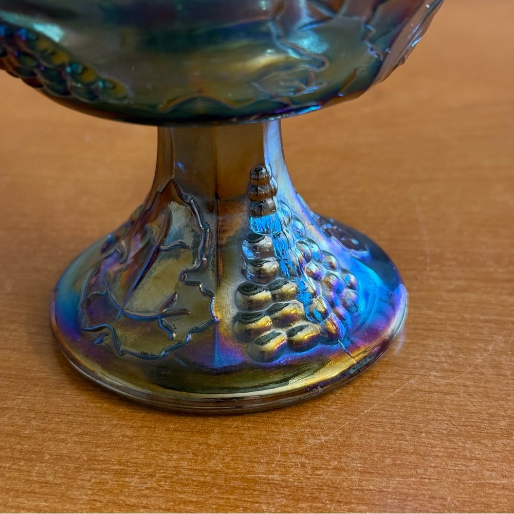 Iridescent Glass Compote‎ Dish - Picture 3 of 5